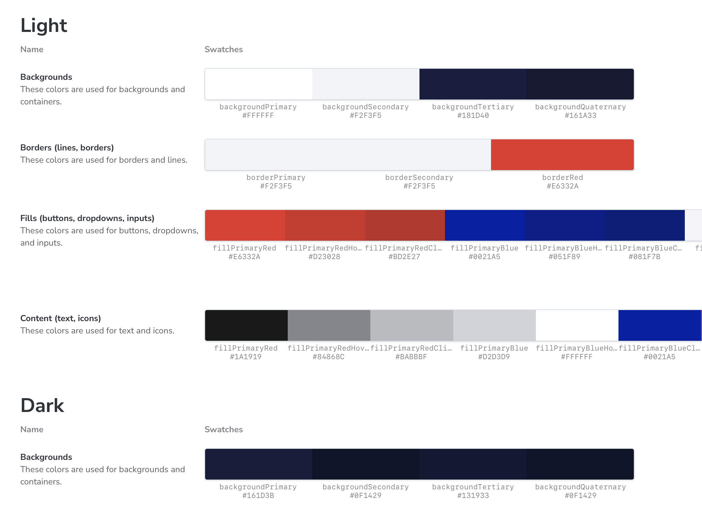 CSPR.design Color Palette